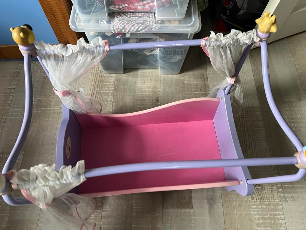 Baby Born Bedje - Geschikt voor Pop 43cm, Ophalen, Gebruikt, Hout