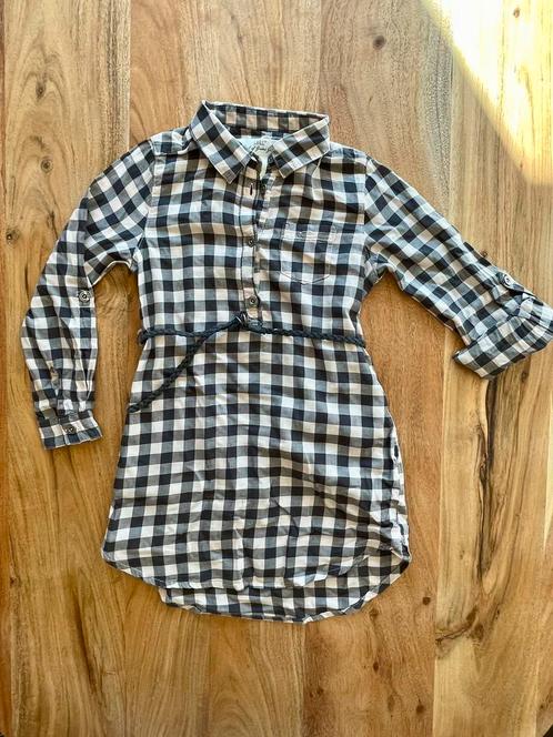 Roze/grijs geruite overhemdjurk H&M, maat 110, Kinderen en Baby's, Kinderkleding | Maat 110, Gebruikt, Meisje, Jurk of Rok, Ophalen of Verzenden