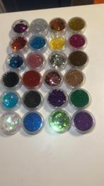 Kleine potjes Losse gliters verschillende vormen, Ophalen of Verzenden, Zo goed als nieuw, Materiaal