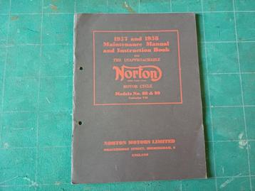 NORTON 1957 & 1958 Model 88 & 99 maintenance manual beschikbaar voor biedingen