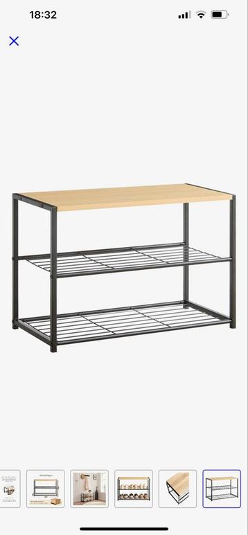 Schoenenrek met houten blad beschikbaar voor biedingen