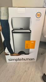 Simplehuman rvs prullenbak, Huis en Inrichting, Woonaccessoires | Prullenbakken, Minder dan 50 cm, Nieuw, Rvs, Ophalen of Verzenden