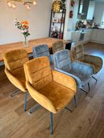 6 luxe eetkamerstoelen, Huis en Inrichting, Stoelen, Ophalen, Overige kleuren, Zo goed als nieuw, Stof