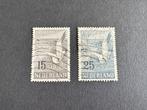 1951 Luchtpostzegels Zeemeeuwen NVPH nr LP12-13 gestempeld, Postzegels en Munten, Postzegels | Nederland, Verzenden, Na 1940, Gestempeld