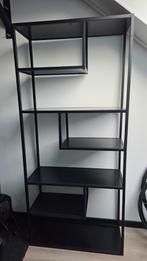 WOOOD open vakkenkast zwart, Huis en Inrichting, Ophalen, Met plank(en), Gebruikt, Minder dan 150 cm