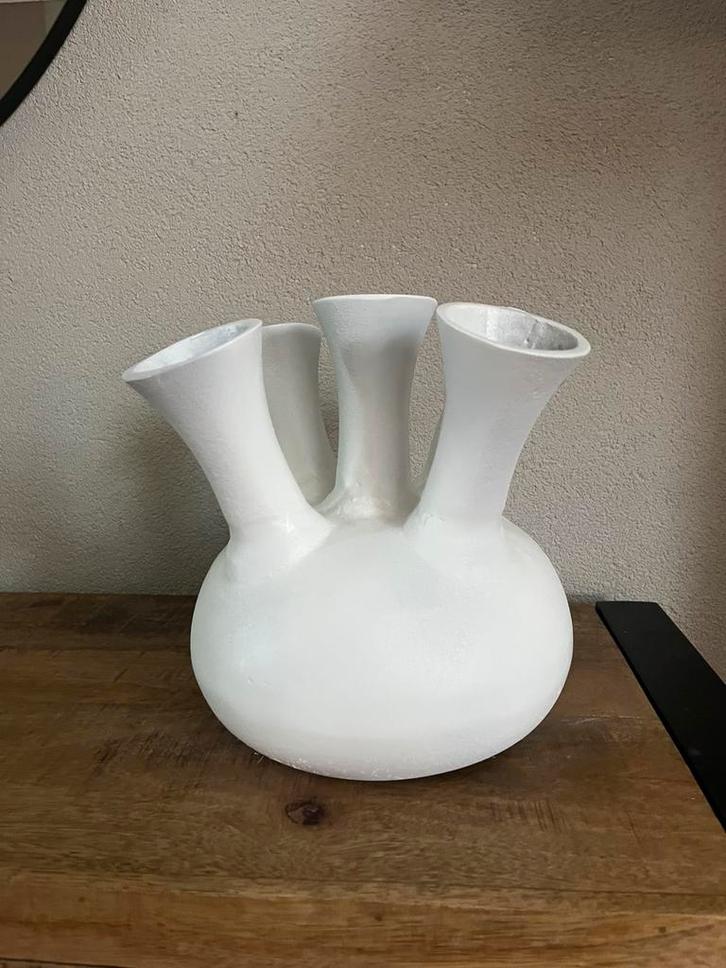 Bombyxx toetervaas mat wit 5-arms, Huis en Inrichting, Woonaccessoires | Vazen, Overige kleuren, Minder dan 50 cm, Ophalen of Verzenden