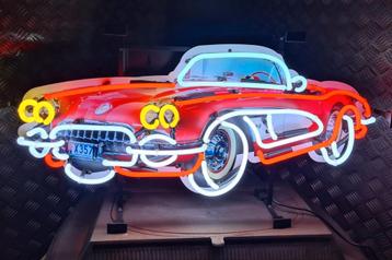 FIFTIES SIXTIES NEONVERLICHTING CHEVROLET CORVETTE  beschikbaar voor biedingen