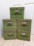 Antieke set van vijf koekblikken, bakkersblikken., Antiek en Kunst, Ophalen of Verzenden