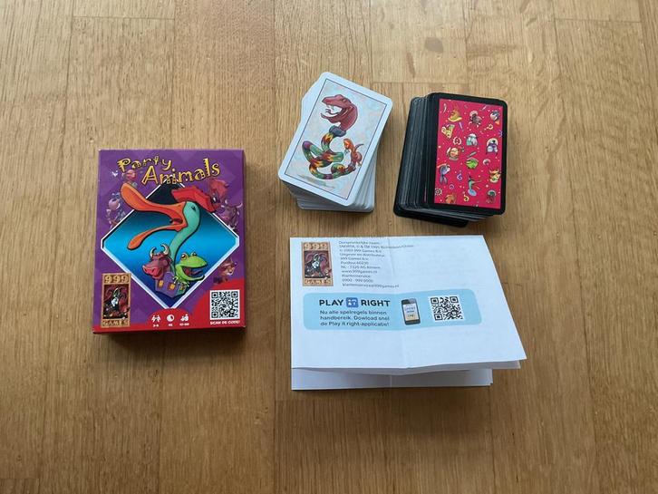 Party Animals kaartspel - Zo goed als nieuw! 999 Games., Hobby en Vrije tijd, Gezelschapsspellen | Kaartspellen, Zo goed als nieuw