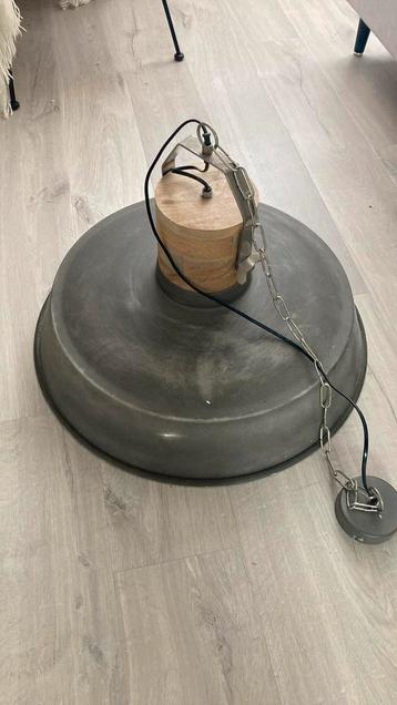 Hanglamp eettafellamp loods5 Betonlook grijs groot 65 cm