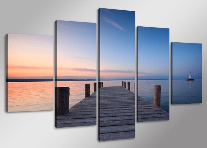 Nieuw * 5 Luik van Canvas * Steiger 80x160cm, Antiek en Kunst, Kunst | Schilderijen | Modern, Ophalen of Verzenden