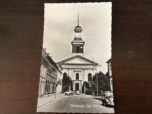 Steenbergen Hervormde kerk auto kever   83, Verzamelen, Ansichtkaarten | Nederland, Ongelopen, Noord-Brabant, 1960 tot 1980, Ophalen of Verzenden
