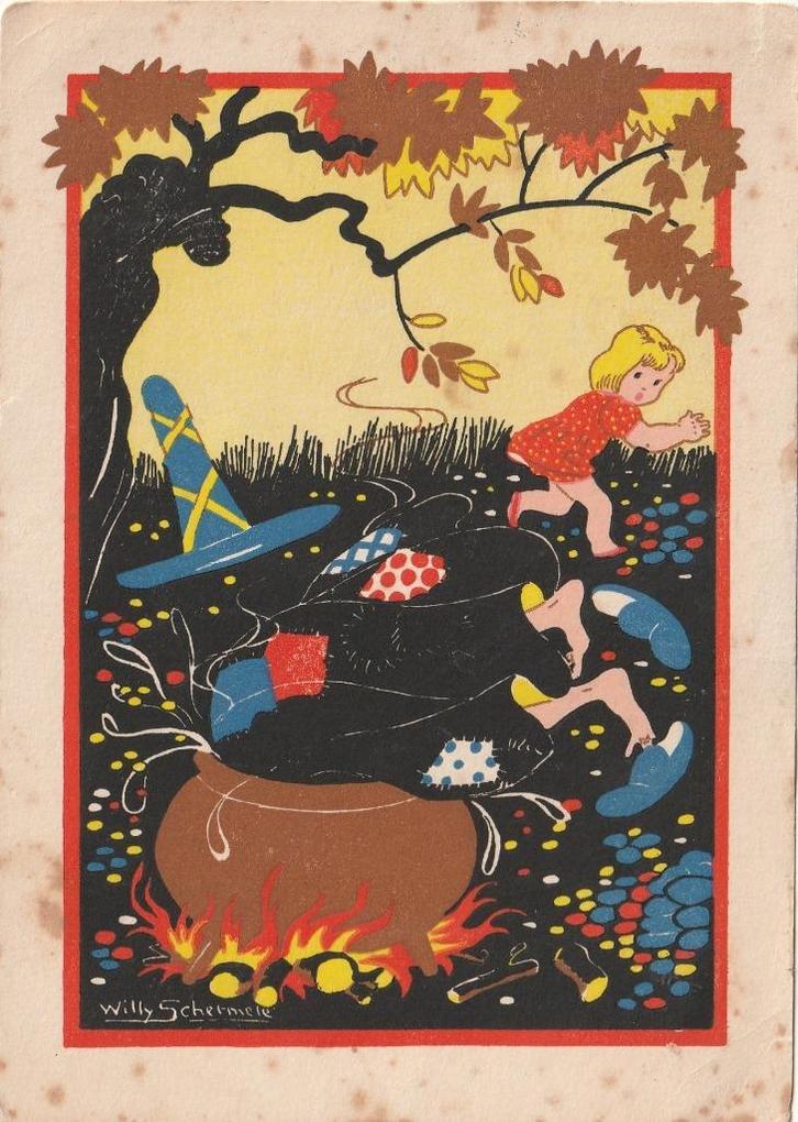 SPROOKJE HANS  TEK WILLY SCHERMELE UIT 1951 MOOI KAART KJ11, Verzamelen, Ansichtkaarten | Themakaarten, Gelopen, 1940 tot 1960