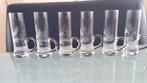 6 Schnapsglaasjes met Gravures, Antiek en Kunst, Antiek | Glas en Kristal, Ophalen of Verzenden