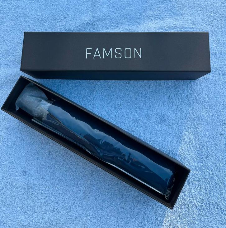 FAMSON Storm paraplu automatisch op,- en uitvouwbaar”, Sieraden, Tassen en Uiterlijk, Paraplu's, Nieuw, Blauw, Ophalen of Verzenden
