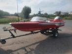 Placom speedboot 50 pk 2 takt Evinrude + trailer, Watersport en Boten, Ophalen, Gebruikt, Motor en Techniek, Motorboot