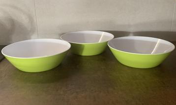 3 schalen, appel-groen, Ø 20,5 cm, Hema kunststof als Mepal  beschikbaar voor biedingen