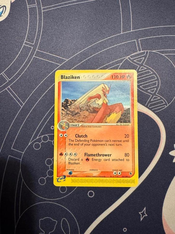 Pokémon kaart Blaziken #15 Ruby & Sapphire, Hobby en Vrije tijd, Verzamelkaartspellen | Pokémon, Gebruikt, Losse kaart, Ophalen of Verzenden