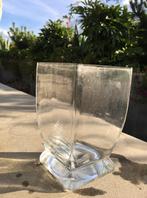 Vazen glas diverse maten doorzichtig mat wit bloempotten, Wit, Ophalen of Verzenden, Minder dan 50 cm, Glas