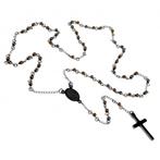 4mm Rozenkrans Ketting Unisex Bicolor Goudkleur-Zilverkleur, Overige materialen, Birgitta-Gracht 33, 6465 EL Kerkrade, Nederland
