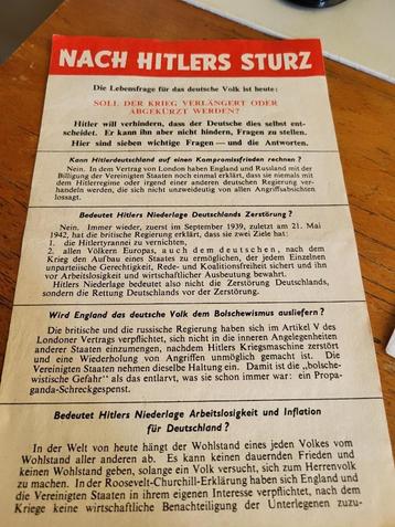 Vlugschrift 1942 nach hitlers sturz beschikbaar voor biedingen