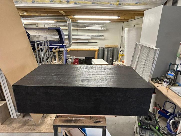 Zwarte Eikenfineer Salontafel - Showroommodel, Huis en Inrichting, Tafels | Salontafels, Nieuw, Overige houtsoorten, Ophalen