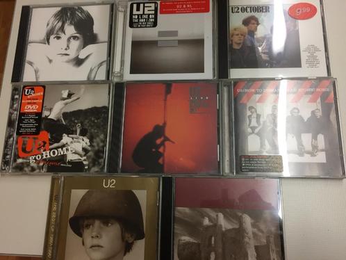 7 cd's U2 en 1 DVD, Cd's en Dvd's, Cd's | Rock, Gebruikt, Poprock, Ophalen of Verzenden