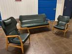 Fauteuils bank zithoek Bovenkamp A. Bender Madsen vintage, Ophalen, Gebruikt, Leer, Nvt