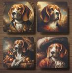 Beagle Barok onderzetters met houder, Ophalen of Verzenden, Nieuw, Glas of Kopje