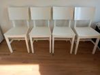 Vier witte Ikea stoelen, Huis en Inrichting, Stoelen, Vier, Gebruikt, Wit, Hout