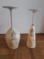Wijnglazen met Boeddha afbeelding, Verzamelen, Glas en Borrelglaasjes, Ophalen of Verzenden, Zo goed als nieuw, Overige typen