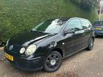 Volkswagen Polo 1.4 74KW 2002 Zwart Inruilkoop/Airco/Cruise, Voorwielaandrijving, 4 cilinders, 100 pk, Zwart