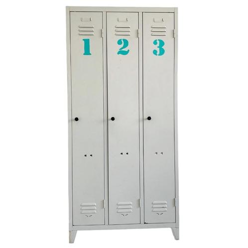 Vintage locker kast industrieel grijs 1960's, Huis en Inrichting, Kasten | Lockerkasten, Gebruikt, Ophalen