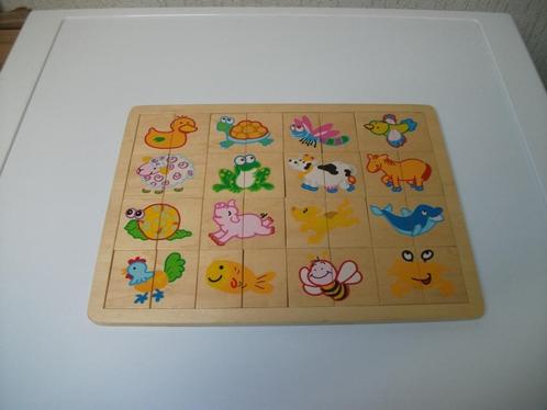 Puzzel dieren 32 delig, Kinderen en Baby's, Speelgoed | Houten speelgoed, Gebruikt, Overige typen, Ophalen of Verzenden