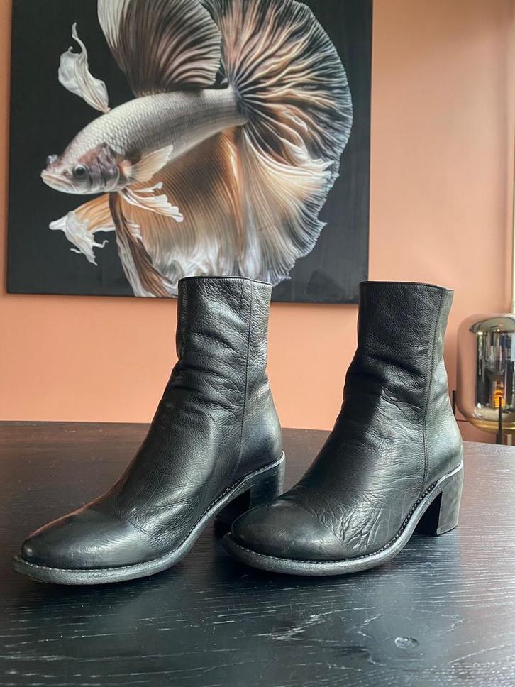 Cordwainer leren enkellaarsjes maat 35, Kleding | Dames, Schoenen, Zo goed als nieuw, Lage of Enkellaarzen, Zwart, Ophalen of Verzenden