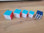 4x speed cubes + 1 normale rubik's cube, Hobby en Vrije tijd, Denksport en Puzzels, Ophalen, Minder dan 500 stukjes, Zo goed als nieuw