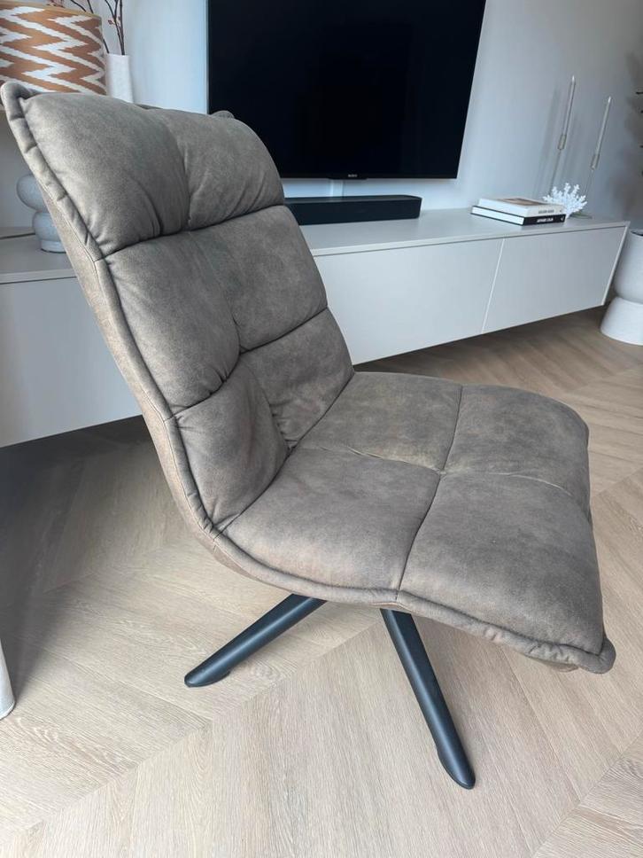 Fauteuil Leen Bakker Clayton Groen - Nette Staat!, Huis en Inrichting, Stoelen, Zo goed als nieuw, Eén, Stof, Overige kleuren