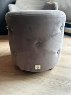 Riviera maison poef Bowery velvet taupe / bruin, Ophalen, Zo goed als nieuw