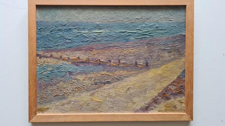 schilderij hugo Brouwer, Antiek en Kunst, Kunst | Schilderijen | Klassiek, Ophalen of Verzenden