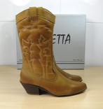 NIEUW Zagetta leer cowboy stijl laarzen maat 36, Hoge laarzen, Bruin, Nieuw, Ophalen of Verzenden
