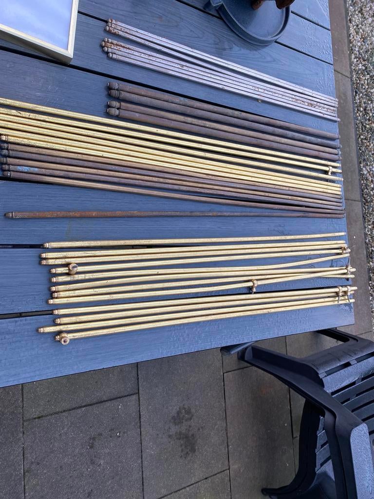 Messing roeden, Ophalen of Verzenden, Gebruikt, Rond, 50 tot 100 cm