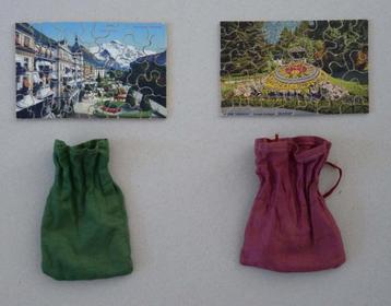 Twee puzzels - Ansichtkaarten Zwitserland beschikbaar voor biedingen