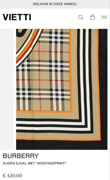 Burberry Zijden Sjaal Montageprint Nieuw beschikbaar voor biedingen