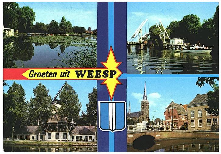 910200 Weesp NH jr 60 70 Port betaald, Verzamelen, Ansichtkaarten | Nederland, Gelopen, Noord-Holland, 1960 tot 1980, Ophalen of Verzenden