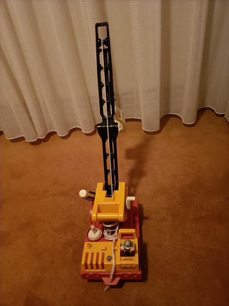 Oa Fischer price hijskraan, vrachtwagen, Caterpillar ed..., Ophalen, Gebruikt, Duw- of Trekspeelgoed