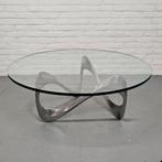 Duits glazen koffietafel ‘Snake’ Knut Hesterberg. Diam. 110, Ophalen, Ronald Schmitt, Ronald Schmitt, Rond
