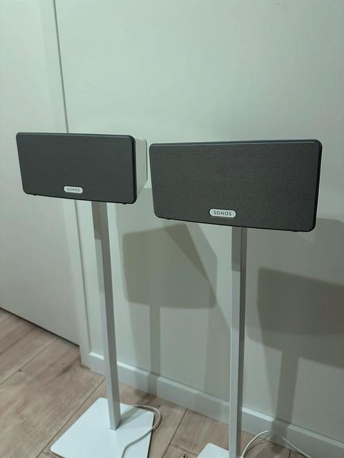 Sonos play 3 stereo set met standaarden, Audio, Tv en Foto, Stereo-sets, Ophalen of Verzenden
