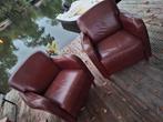 Te koop 2 rookstoelen, Huis en Inrichting, Fauteuils, Ophalen, Gebruikt, 75 tot 100 cm, Leer