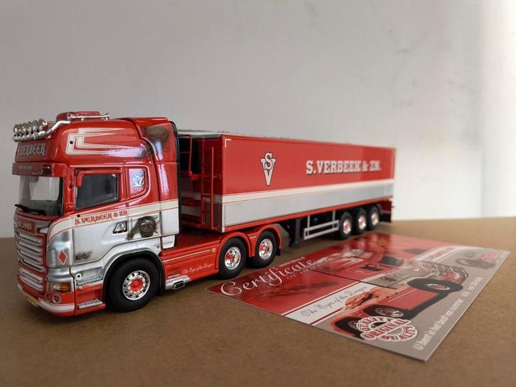 Tekno Scania Verbeek, Hobby en Vrije tijd, Modelauto's | 1:50, Zo goed als nieuw, Bus of Vrachtwagen, Tekno, Ophalen of Verzenden