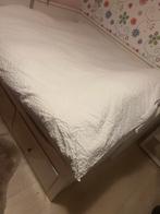 IKEA Hemnes Uitschuifbed (80-160x200) met 3 lades, Huis en Inrichting, Eenpersoons, Wit, Ophalen of Verzenden, 80 cm